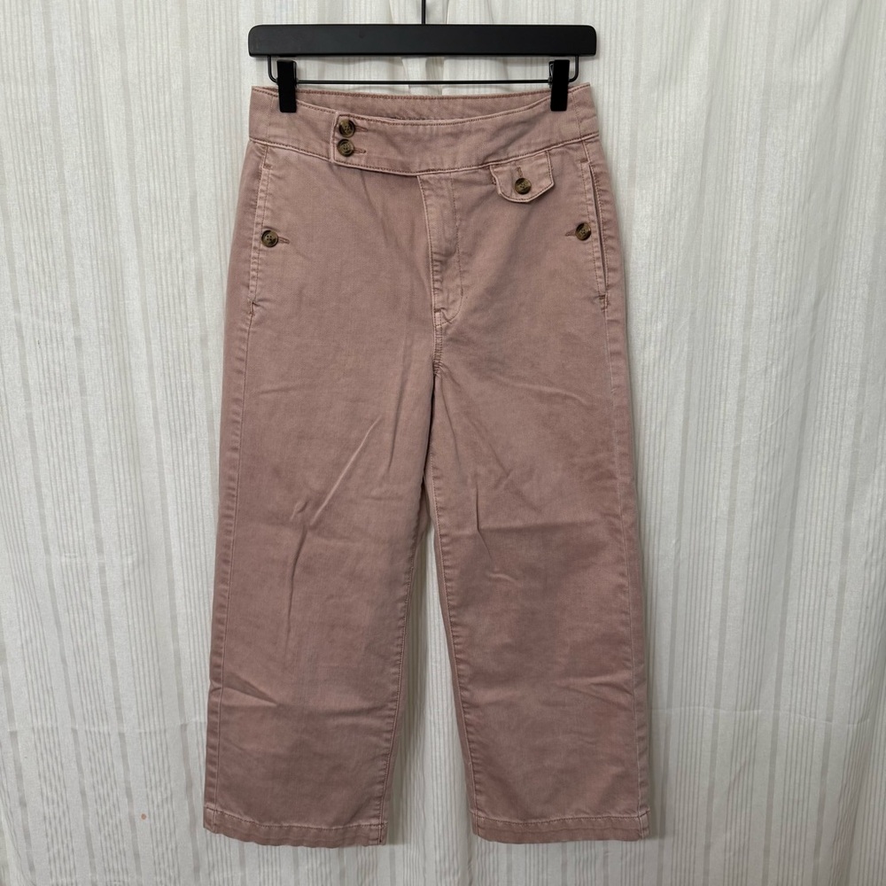 AEO🦅 Blush Pink Wide Leg Cotton Culottes Trousers